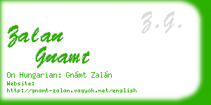 zalan gnamt business card