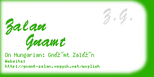 zalan gnamt business card